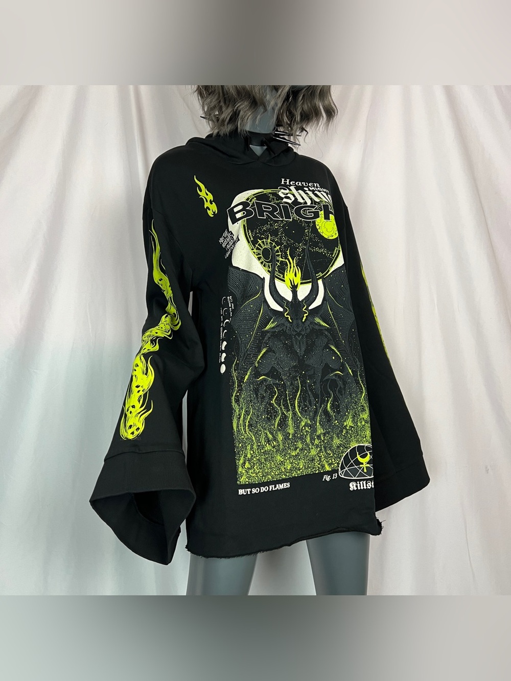Killstar Shine Bright Oversized Unisex Hooded Top